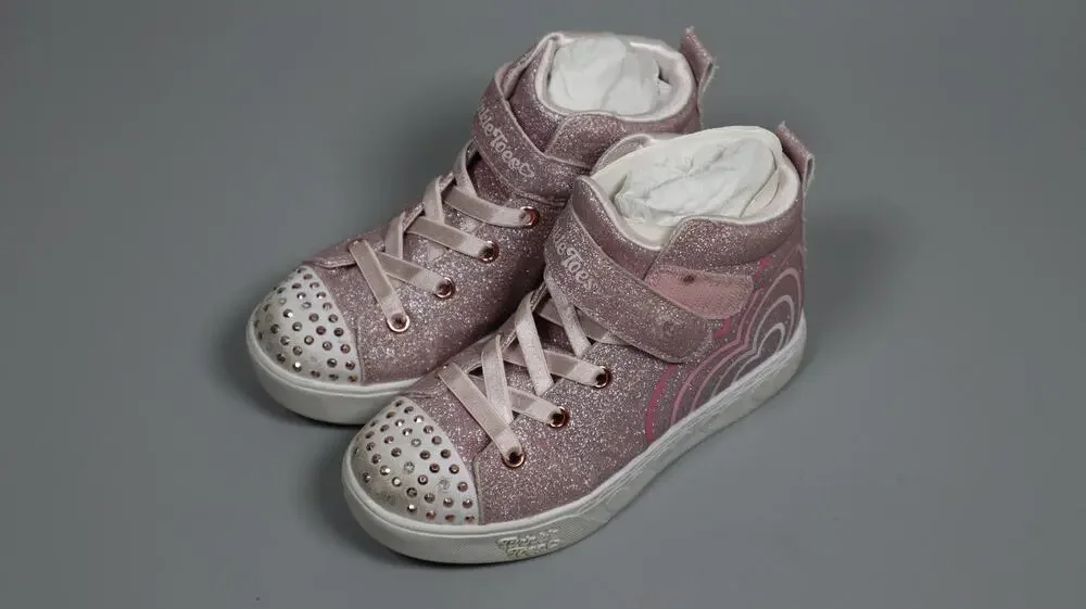 Skechers Twinkle Toes Girls Heart Steps Sneakers Rose Gold Size 12.5 Little Kid